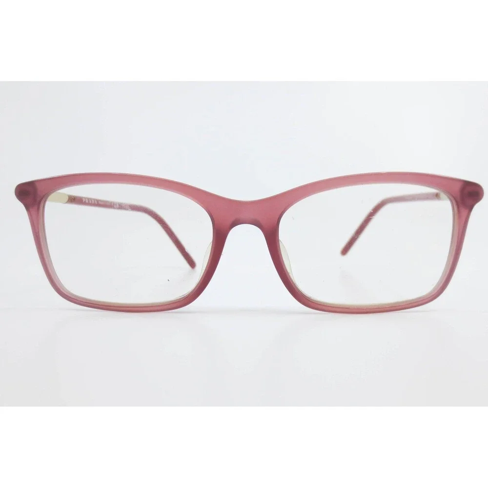 Prada VPR 16W-F 2BM-101 Matte Pink Gold Rectangular Eyeglasses Frames 54-17-140